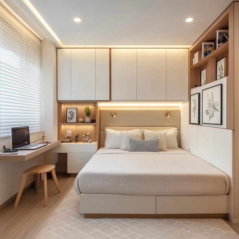 Tổng hợp các mẫu thiết kế phòng ngủ nhỏ, hiện đại tối ưu công năng Thiết kế phòng ngủ nhỏ