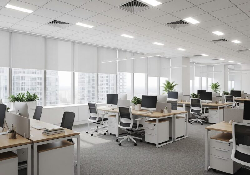 Tổng hợp 30+ mẫu thiết kế nội thất văn phòng đẹp, sang trọng Thiết kế văn phòng 100m²