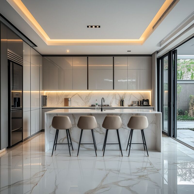 Tổng hợp các mẫu tủ bếp nhà phố đẹp, hiện đại dẫn đầu xu hướng 2026 Tủ bếp nhà phố
