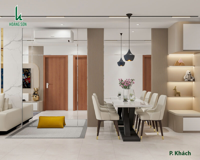 Dự án thiết kế phòng khách cho nhà chị Hoa quận Gò Vấp 