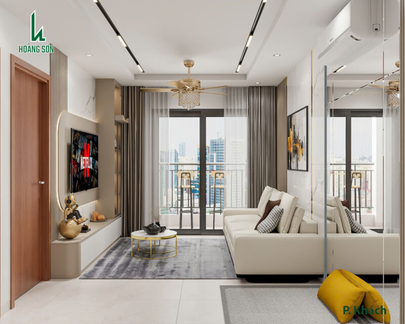 Dự án thiết kế phòng khách cho nhà chị Hoa 