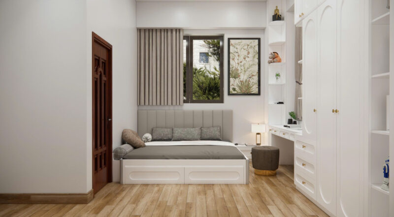 Bàn giao dự án thiết kế phòng ngủ cho nhà chị Yến quận 4, TP.HCM Bàn giao dự án thiết kế cho nhà chị Yến quận 4
