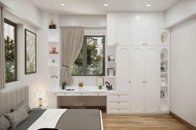 Bàn giao dự án thiết kế phòng ngủ cho nhà chị Yến quận 4, TP.HCM Dự án thiết kế phòng ngủ cho nhà chị Yến quận 4