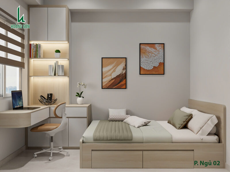 Bàn học và bàn làm việc tích hợp 