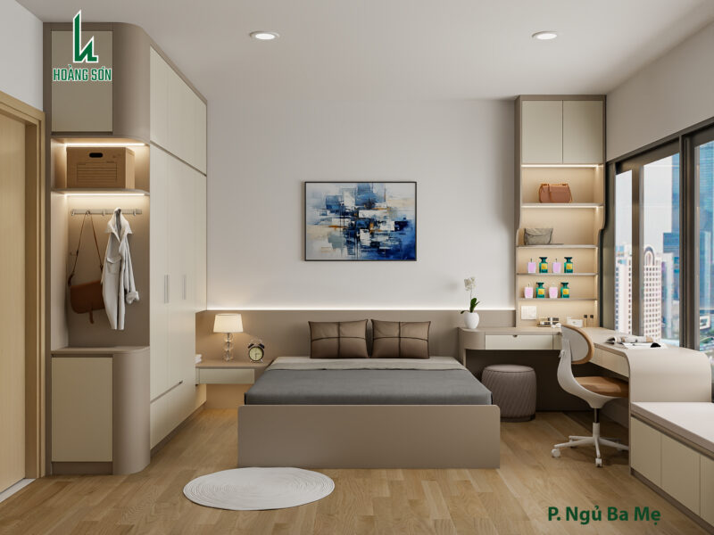 Thiết kế phòng ngủ cho ba mẹ nhà anh Ngân quận 7