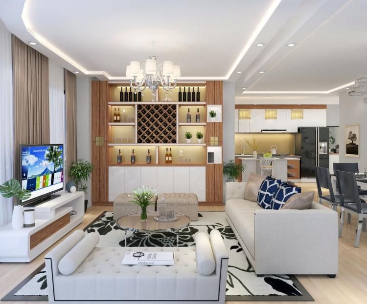Cách trang trí phòng khách hiện đại, dẫn đầu xu hướng 2026 Bổ sung đèn LED hắt sáng