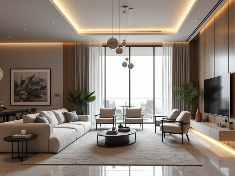 Cách bố trí cây xanh trong phòng khách hợp phong thủy rước may mắn, tài lộc Bố trí cây xanh trong phòng khách