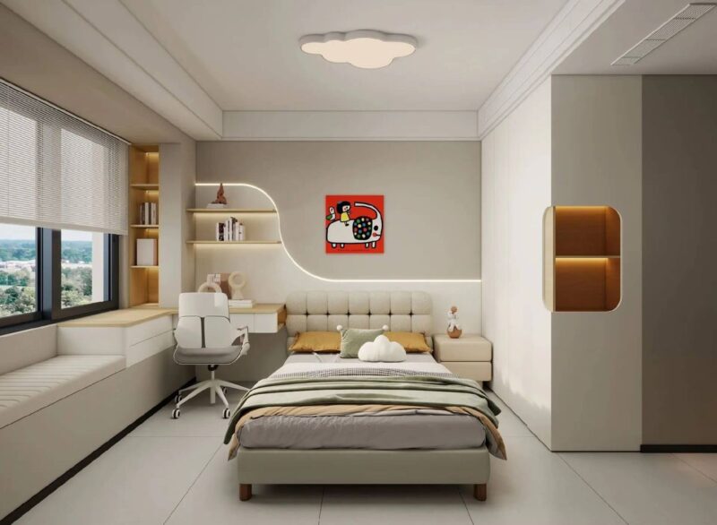 Bố trí nội thất phòng ngủ 16m2