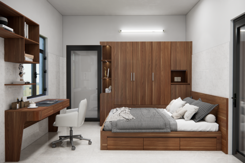 Tổng thể hướng đến sự sang trọng và âm áp 
