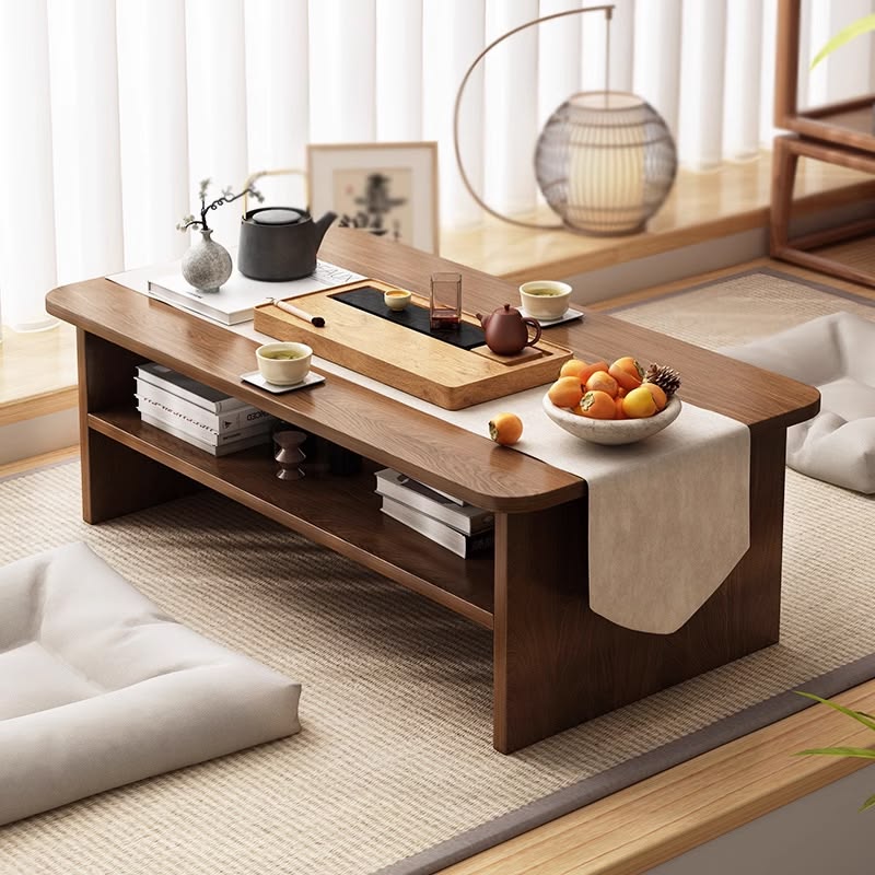Mẫu bàn trà oval tinh tế