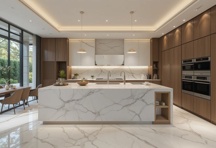 Gợi ý vật liệu phù hợp với phòng bếp biệt thự