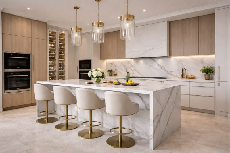 Kích thước tiêu chuẩn của phòng bếp biệt thự
