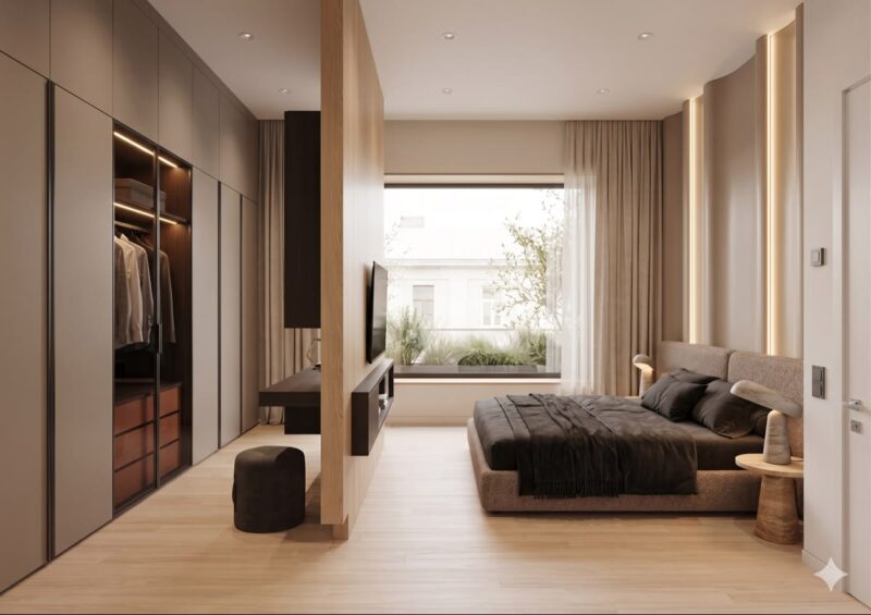Thiết kế phòng ngủ 17m2 
