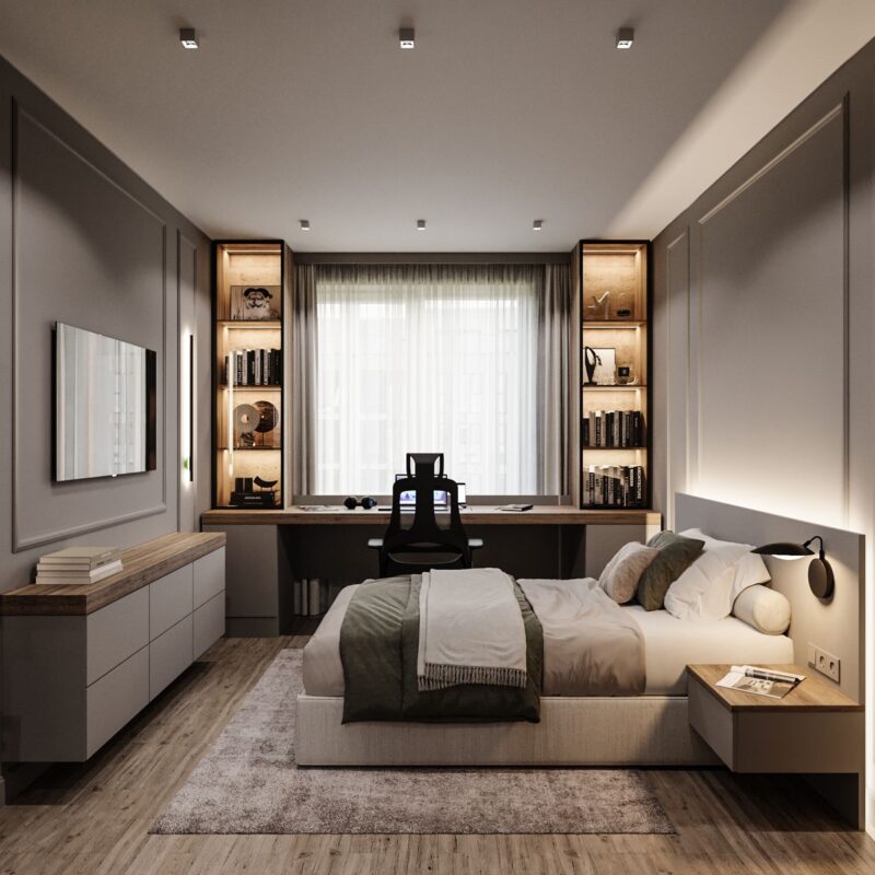 Thiết kế phòng ngủ 17m2 