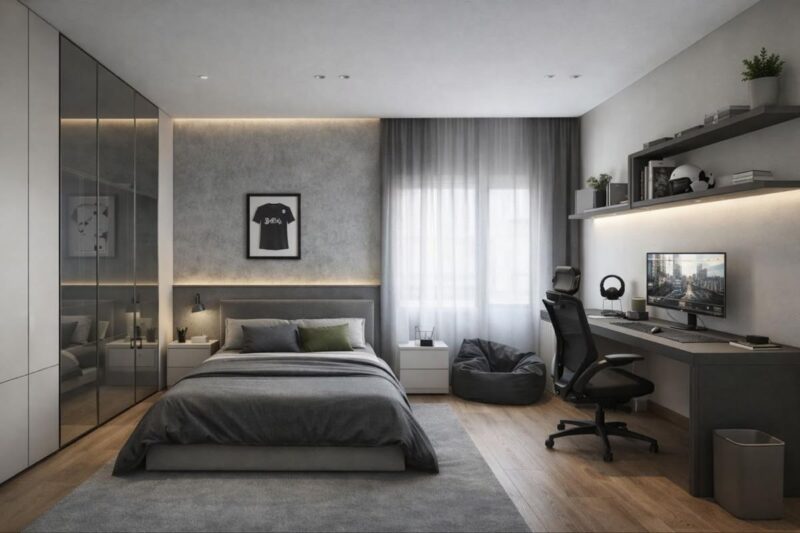 Thiết kế phòng ngủ 17m2 