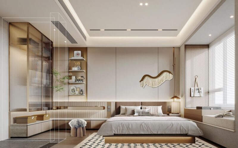Thiết kế phòng ngủ 20m2 cho vợ chồng