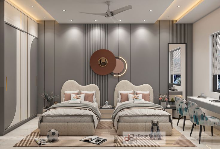 Thiết kế phòng ngủ cho 2 bé gái