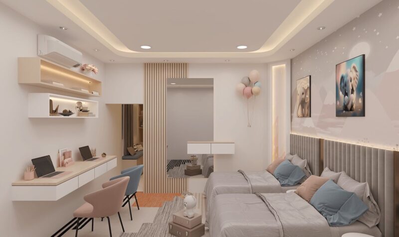 Thiết kế phòng ngủ cho 2 người 