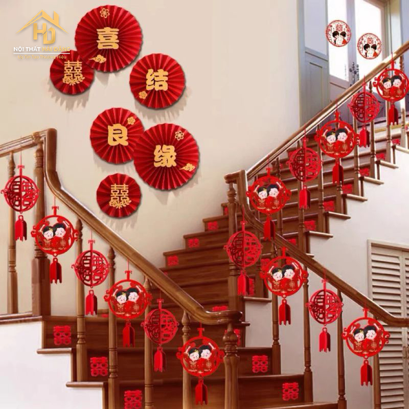 10+ ý tưởng trang trí Trung Thu cho nhà phố hiện đại Trang trí cầu thang bằng đèn lồng mini