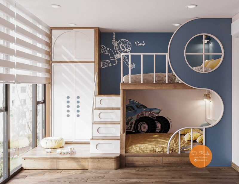 Vị trí không nên đặt giường tầng cho bé