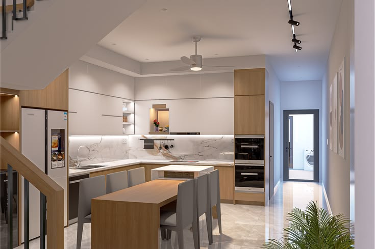 Mẫu thiết kế phòng bếp 20m2  