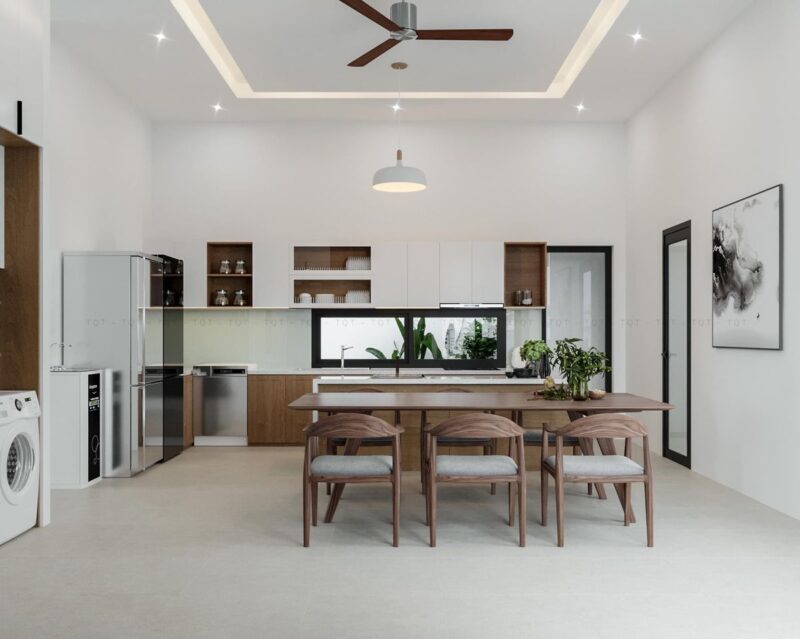 Mẫu thiết kế phòng bếp 20m2