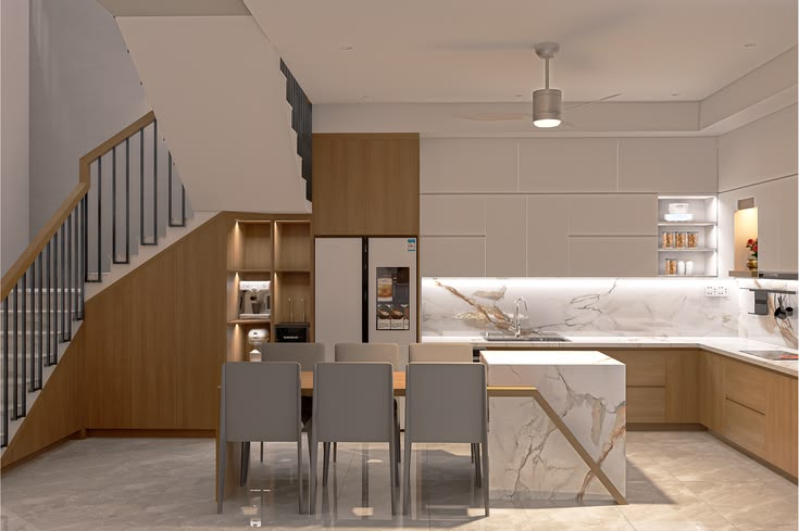 Mẫu thiết kế phòng bếp 20m2